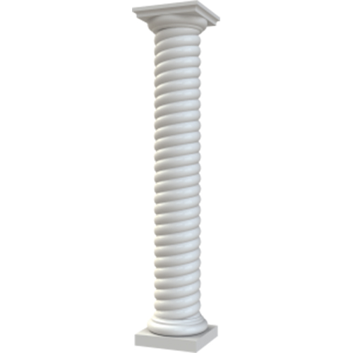View Round Non-Tapered Twist Rope Column